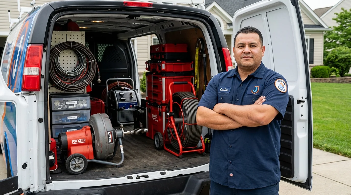 Professional drain cleaning equipment and Johns Plumbing LLC plumber in Lawton