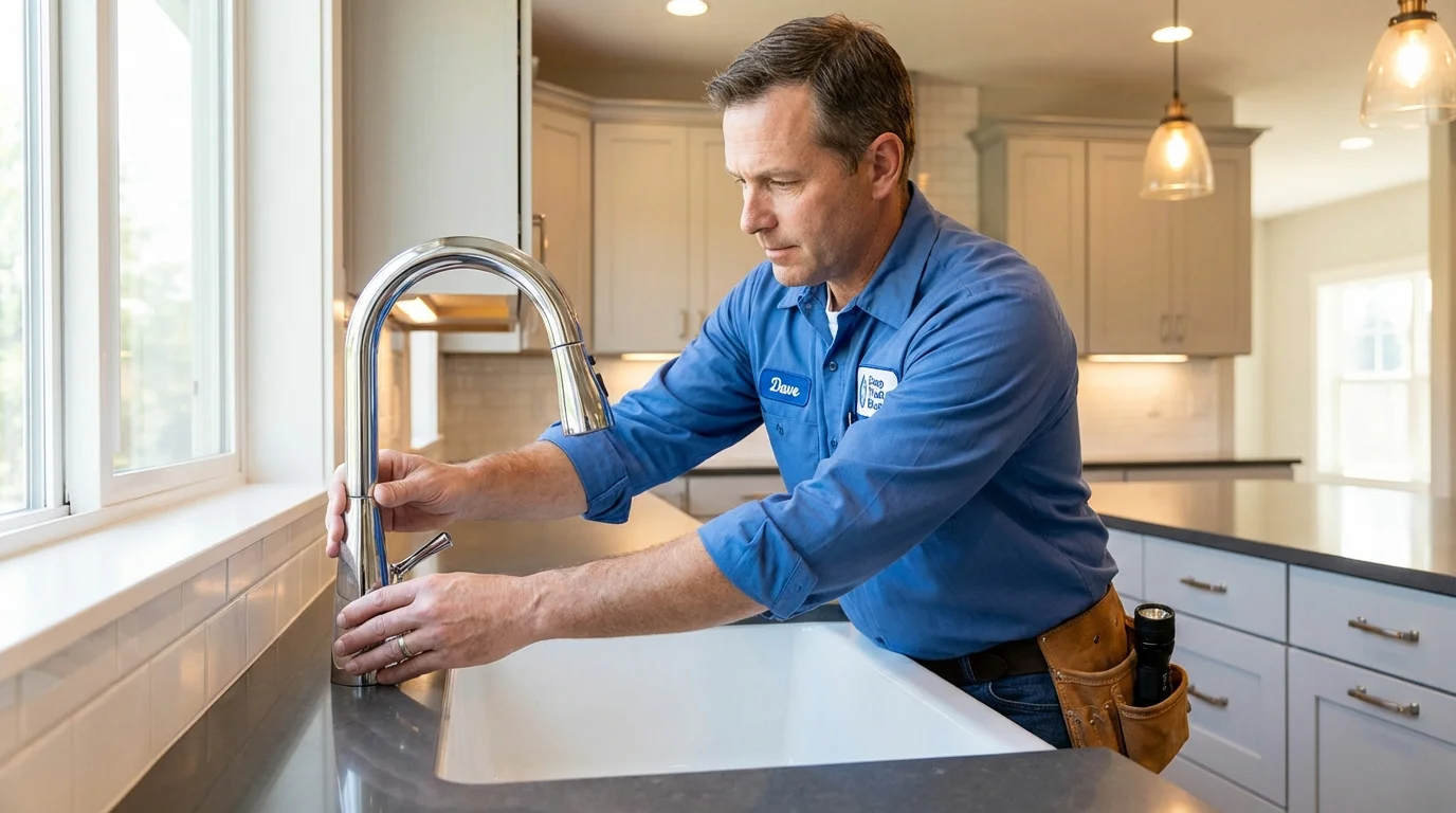 Kitchen faucet installation by Johns Plumbing LLC in Lawton